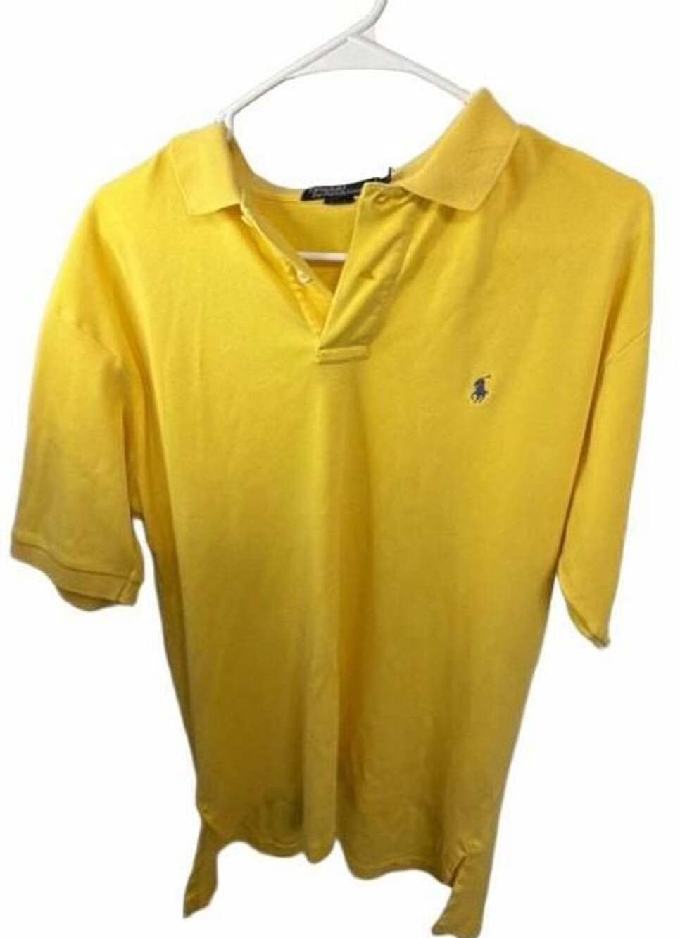 Vintage Polo Ralph Lauren Polo Shirt Mens M Yellow Cotton Pony 90s